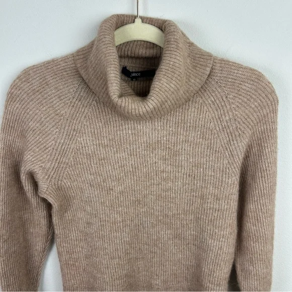 Quince Merino Wool / Baby Alpaca blend turtle neck in camel size: S - Picture 4 of 10